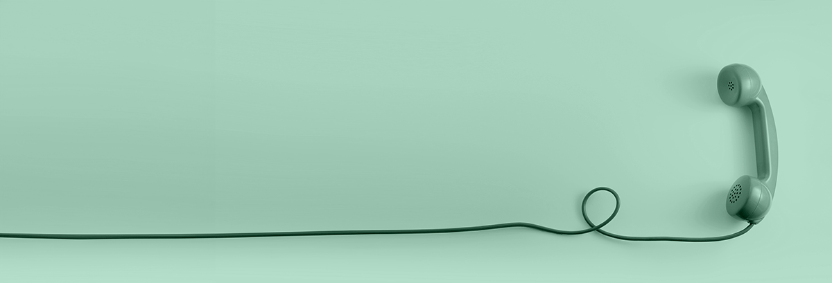 Green background with green telephone to contact us for diabetic foot care clinics for customer service help.